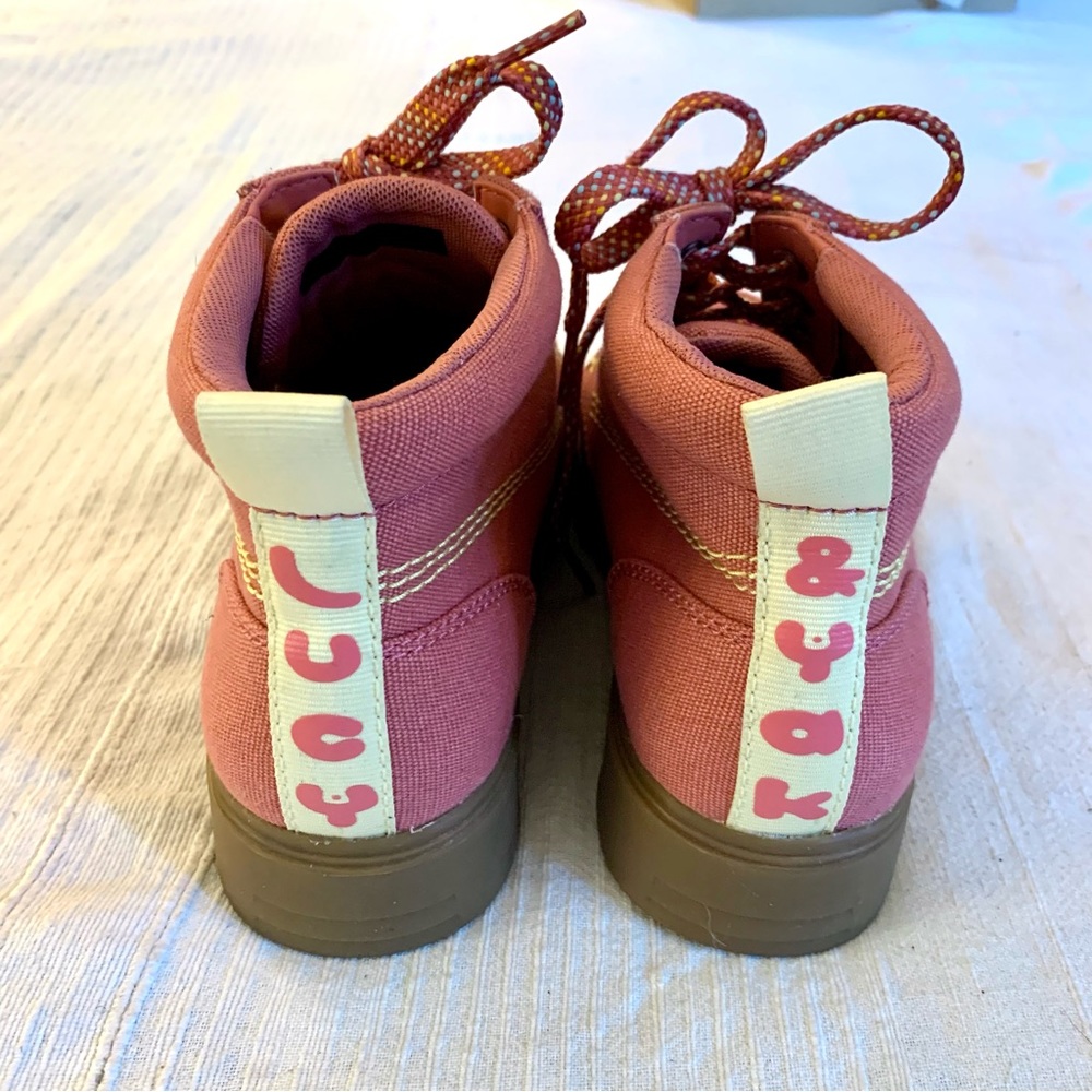 Lucy & Yak x Kickers Lennon Hi boots in Rubia Pink - Picture 4 of 7